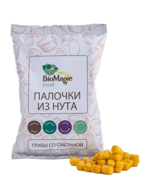 

BioMagic food, Нутовые палочки, со вкусом грибов со сметаной, 75 г, 75 г