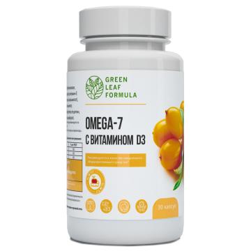 

Green Leaf Formula, Омега-7 c витамином D3, капсулы, 30 шт., капсулы, 30 шт.