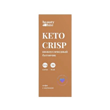 

Beauty Diet, Батончик «Keto Crisp» со вкусом кофе с молоком, 35 г, 35 г