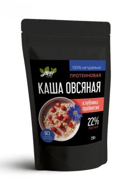 

Yappi, Каша овсяная протеиновая, с клубникой и инулином (пребиотик), 250 г, 250 г