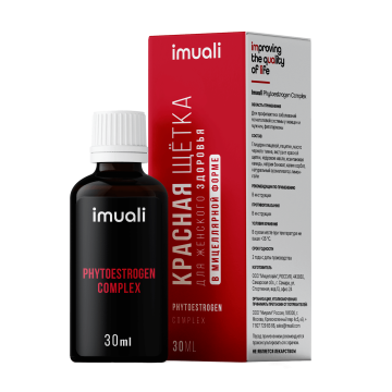 

IMUALI, Красная щетка в мицеллярной форме Phytoestrogen Complex, фитогормоны для женского и мужского здоровья, жидкость, 30 мл, жидкость, 30 мл