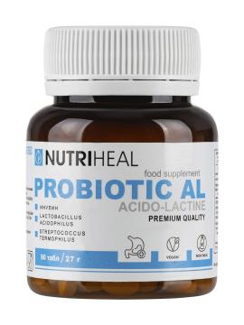 

NUTRIHEAL, Пробиотик (Комплекс сухих микроорганизмов Probiotic AL), таблетки, 90 шт., таблетки, 90 шт.