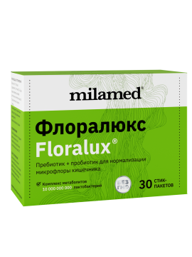 

Milamed, Floralux (комплекс для здоровья ЖКТ), порошок, 30х5 г, порошок, 30х5 г