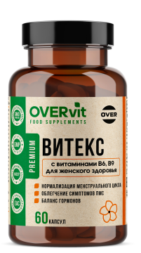 

OVERVit, Витекс с витаминами В6 и В9, капсулы, 60 шт., капсулы, 60 шт.
