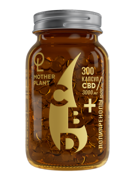 

MotherPlant, Масло CBD с полипренолами, капсулы, 300 шт., капсулы, 300 шт.