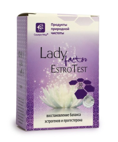 LadyFactor, Estrotest, Комплекс для баланса эстрогенов и прогестерона, таблетки, 30 шт.