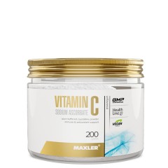 Maxler, Витамин C (sodium ascorbate), порошок, 200 г