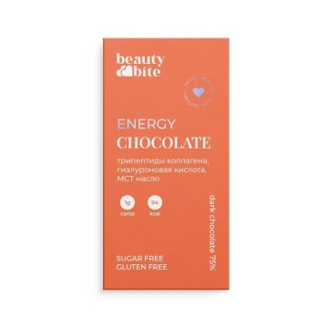 

BeautyBite, Шоколад «Beauty Chocolate Energy» с маслом МСТ, 20 г, 20 г