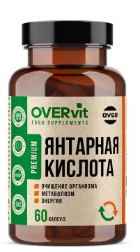 

OVERVit, Янтарная кислота, капсулы, 60 шт., капсулы, 60 шт.