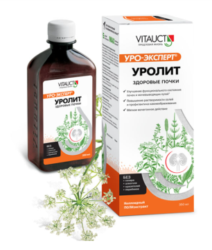 

Vitauct, Уролит Уро-Эксперт (для здоровья почек и мочевого пузыря), раствор, 350 мл, раствор, 350 мл