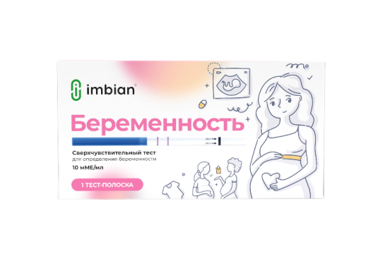 

Imbian, Экспресс-тест для раннего выявления беременности (β-ХГЧ), 10мМЕ/мл, 1 шт., 1 шт.