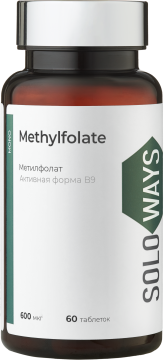 

Soloways, Витамин В9 (метилфолат), таблетки, 60 шт., таблетки, 60 шт.