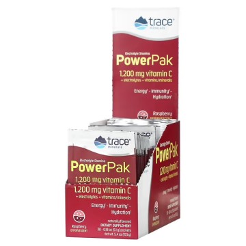 

Trace Minerals, PowerPak + stamina (электролит для повышения выносливости), со вкусом малины, порошок, 30х5,3 г, порошок, 30х5,3 г