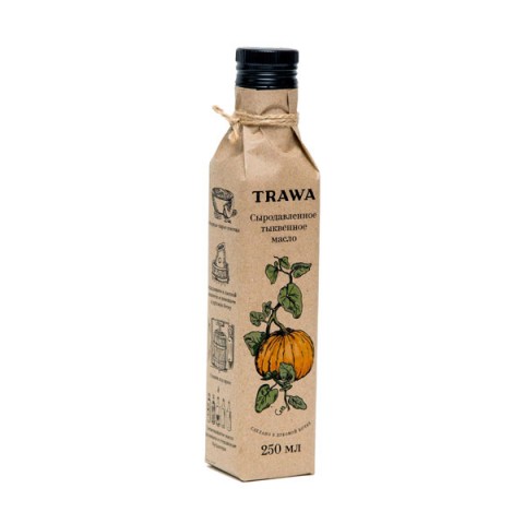 TRAWA, Масло тыквенное сыродавленное, 250 мл