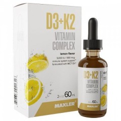 Maxler, Витамин D3+K2, жидкость, 60 мл