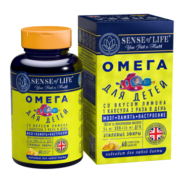 

SENSE OF LIFE, Омега-3 (Omega Junior), капсулы, 60 шт., капсулы, 60 шт.