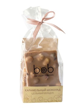 

bob, Карамельный шоколад «Цельный фундук», 100 г, 100 г