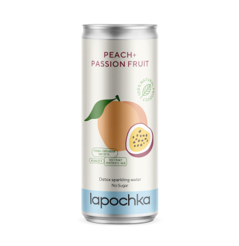 Lapochka, Напиток безалкогольный среднегазированный «Витамин Микс 1» (персик и маракуя), 1 шт. х 0,33 л