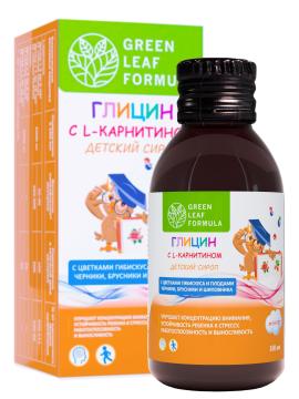 

Green Leaf Formula, Детский сироп Глицин с L-карнитином (для работы мозга), жидкость, 100 мл, жидкость, 100 мл