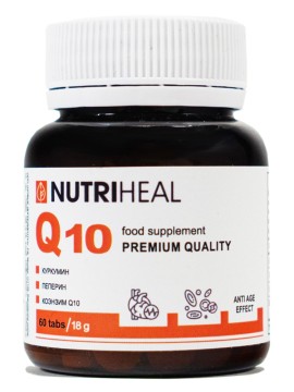 NUTRIHEAL, Q10 с куркумой и перцем, таблетки, 60 шт.
