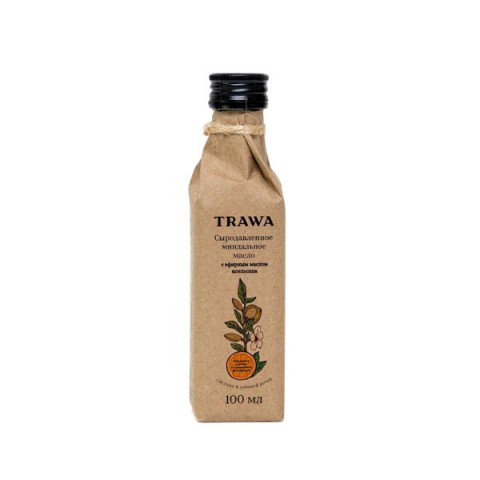 TRAWA, Масло миндальное сыродавленное с эфирами апельсина, 100 мл
