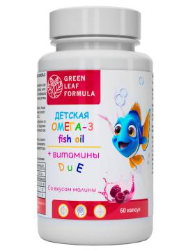 

Green Leaf Formula, Детская Омега-3 с витаминами E и D, со вкусом малины, капсулы, 60 шт., капсулы, 60 шт.