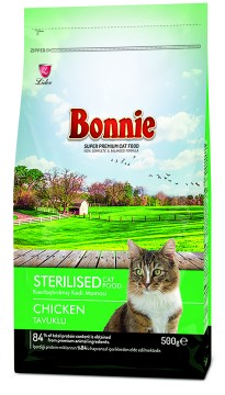 Bonnie, Сухой корм для стерилизованных кошек с курицей, 500 г