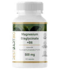 Купить Restartbio, Магний (бисглицинат)+ B6 (P-5-P), капсулы, 120 шт ...