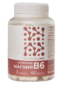 

Nooteria Labs, Магний В6 Extra Pure, капсулы, 60 шт., капсулы, 60 шт.