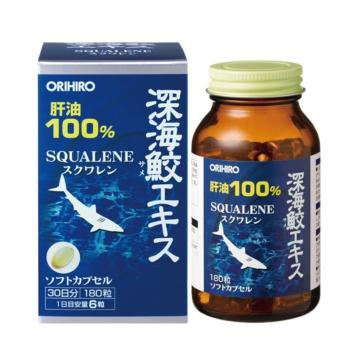 

ORIHIRO, Акулий жир (сквален), капсулы, 180 шт., капсулы, 180 шт.