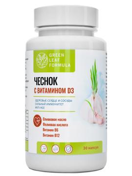 Green Leaf Formula, Чеснок с витамином D3, капсулы, 30 шт.