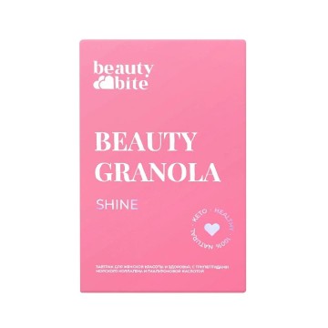 

BeautyBite, Beauty Гранола функциональная низкоуглеводная Shine (без сахара), 125 г, 125 г