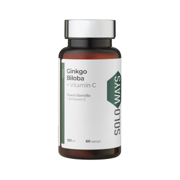 

SOLOWAYS, Гинкго Билоба + Витамин С (для работы мозга), капсулы, 60 шт., капсулы, 60 шт.