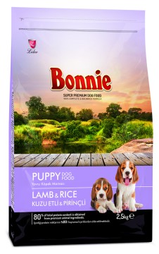 Bonnie, Сухой корм для для щенков с ягненком и рисом, 2500 г