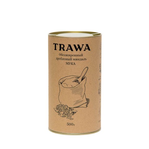 TRAWA, Обезжиренный и дробленый миндальный орех (мука), 375 г