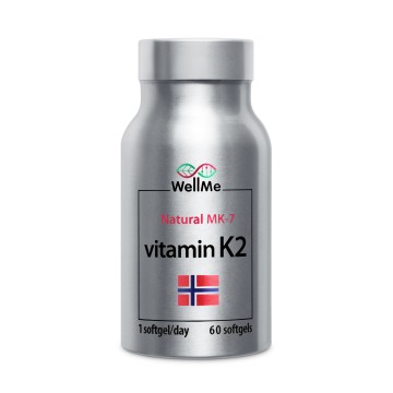 

WellMe, Natural Vitamin K2 (для здоровья костей и сосудов), капсулы, 60 шт., капсулы, 60 шт.