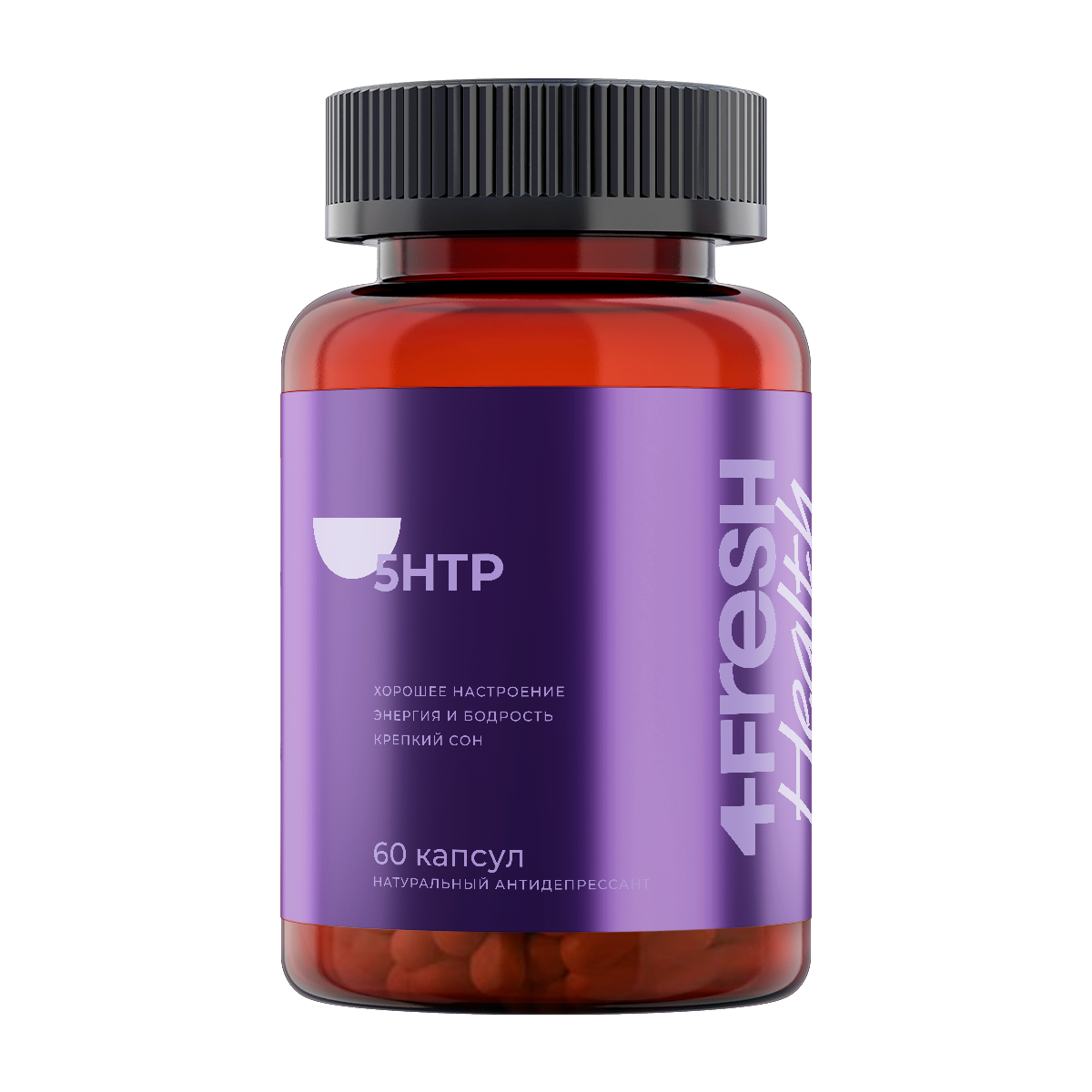 

4FRESH HEALTH, 5-HTP (5-Гидрокситриптофан), капсулы, 60 шт., капсулы, 60 шт.