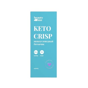 

BeautyBite, Батончик «Keto Crisp» со вкусом кокоса, 35 г, 35 г