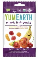 YumEarth, Органический мармелад жевательный со вкусом клубники, вишни, персика, банана, 50 г