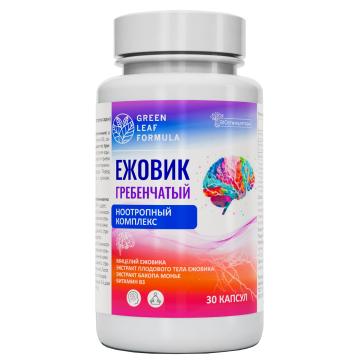 

Green Leaf Formula, Ежовик гребенчатый + Бакопа Монье, (ноотропный комплекс), капсулы, 30 шт., капсулы, 30 шт.