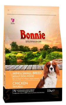 Bonnie, Сухой корм для собак мелких пород с курицей, 2500 г