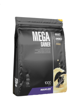 

Maxler, Mega Gainer со вкусом ванильного мороженого, порошок, 1000 г, порошок, 1000 г