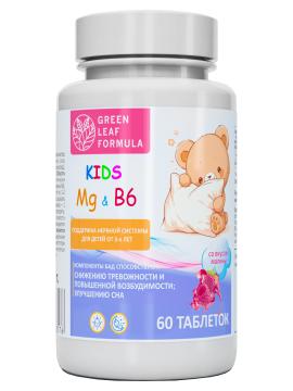 

Green Leaf Formula, Магний (цитрат) + B6, со вкусом малины, таблетки, 60 шт., таблетки, 60 шт.