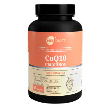 

MEDCRAFT, Коэнзим Q10 (убихинон) с витаминами, капсулы, 60 шт., капсулы, 60 шт.