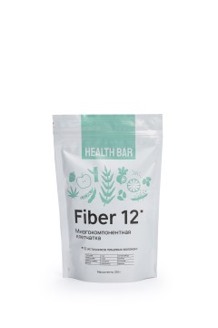 Health Bar, Многокомпонентная клетчатка «Fiber 12», порошок, 220 г