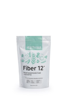 

Health Bar, Многокомпонентная клетчатка «Fiber 12», порошок, 220 г, порошок, 220 г