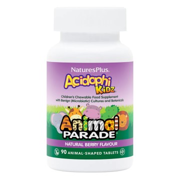 

Natures Plus, Animal Parade Acidophi Kidz Chewable, Пробиотики для детей, жевательные таблетки, 90 шт., жевательные таблетки, 90 шт.