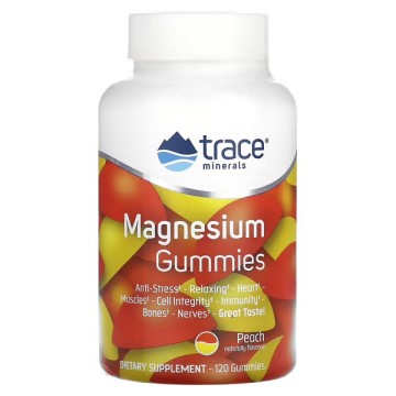 

Trace Minerals, Магний, со вкусом персика, жевательные таблетки, 120 шт., жевательные таблетки, 120 шт.