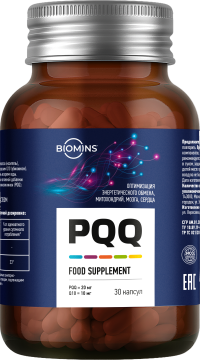 

Biomins, PQQ (пирролохинолинхинон), капсулы, 30 шт., капсулы, 30 шт.
