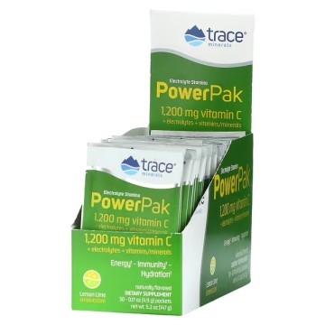 

Trace Minerals, PowerPak + stamina (электролит для повышения выносливости), со вкусом лимона и лайма, порошок, 30х5,3 г, порошок, 30х5,3 г